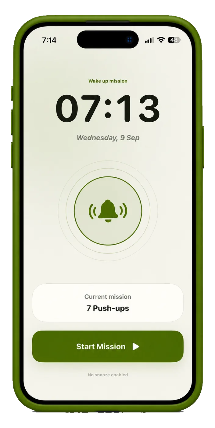 The wake-up alarm, waiting for its mission